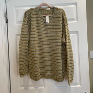 Never worn Rylee and Cru green and yellow striped sweater
